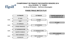 phase finale match play championnat de france par
