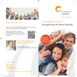 Hier geht was ab: deine Zukunft! - Stadtwerke Coesfeld GmbH