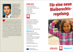 Ich wei&szlig; nicht, was ich machen soll, aber ich wei&szlig;, dass - Pro Asyl