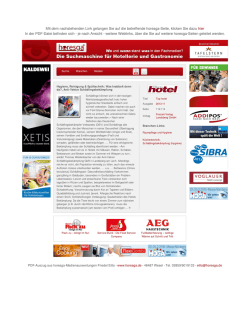horesga&reg; Hygiene, Reinigung & Sp&uuml;ltechnik: Was krabbelt denn da