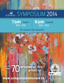 SYMPOSIUM2014 - Symposium de peinture de Rosemère