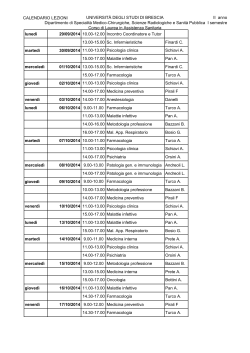 2 anno 1 semestre 14-15 - Università degli Studi di Brescia