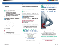 Brochure Centro Cura Mal Di Schiena