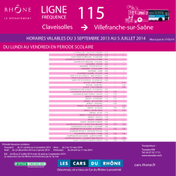 Ligne 115 Claveisolles Villefranche - Lamure-sur