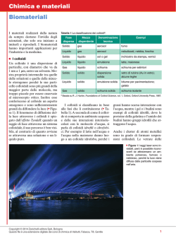 I biomateriali - Zanichelli online per la scuola