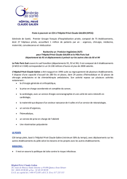 Fiche de poste - CLIN Paris-Nord