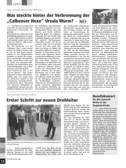 Was steckte hinter der Verbrennung der &bdquo;Calbenser Hexe&ldquo; Ursula