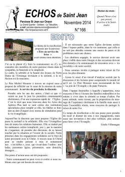 ECHOSde Saint Jean - Eglise catholique en France