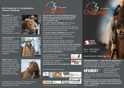 Die Trainer der 2. Europ&auml;ischen Trainer Challenge Pferdefl&uuml;stern