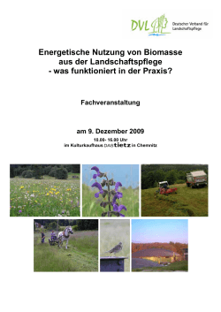Energetische Nutzung von Biomasse aus der Landschaftspflege
