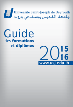 Guide des formations 2015-2016 - Universit&eacute; Saint