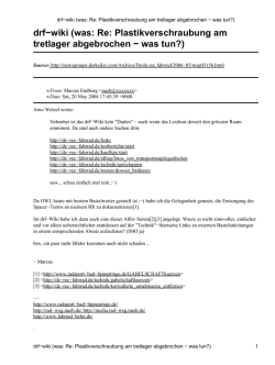 drf-wiki (was: Re: Plastikverschraubung am tretlager - Derkeiler.com