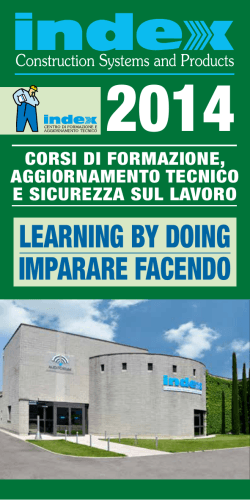 LEARNING BY DOING IMPARARE FACENDO