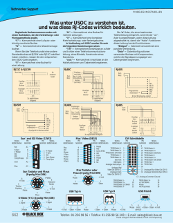 Was unter USOC zu verstehen ist, und was diese RJ - servswitch