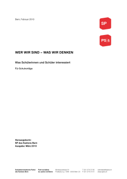 WER WIR SIND – WAS WIR DENKEN - Sozialdemokratische Partei