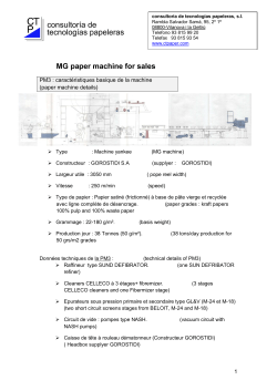 MG paper machine for sales