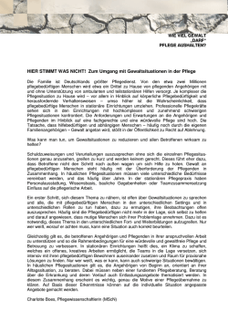 HIER STIMMT WAS NICHT! Zum Umgang mit Gewaltsituationen in