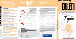 Universit&auml;t Was ist Weitere Infos und Kontakte - Abteilung