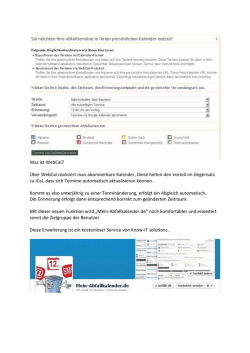 Was ist WebCal? &Uuml;ber WebCal realisiert man - Altenstadt