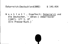 Österreich:Deutschland(BRD) B 140.454 Was h i e t - ipac.bka.gv.at