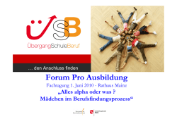 Dokumentation Fachtagung "Alles alpha oder was? M&auml;dchen im