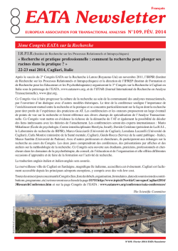 EATA Newsletter - European Association for Transactional Analysis