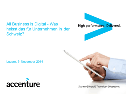All Business is Digital - Was heisst das für Unternehmen - SwissICT