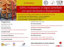 Edifici multipiano in Legno lamellare con post-tensione e