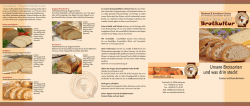 Unsere Brotsorten und was drin steckt