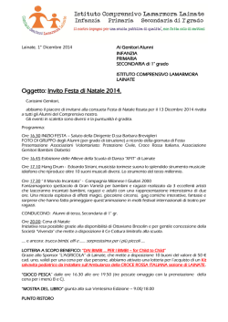 Invito Festa di Natale 2014