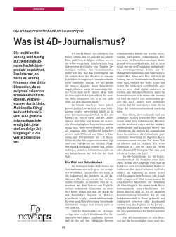 Was ist 4D-Journalismus? - WAN-IFRA