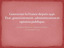 Gouverner la France depuis 1946. &Eacute;tat, gouvernement et