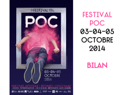 téléchargez au format PDF le bilan du festival POC #9 2014
