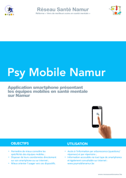 Psy Mobile Namur - Réseau Santé Namur