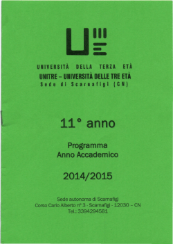 Programma Anno Accademico 2014-2015