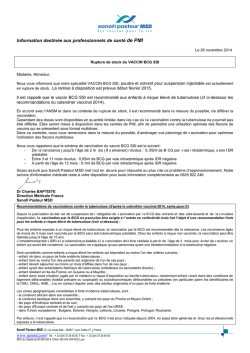 Information destin&eacute;e aux professionnels de sant&eacute; de PMI