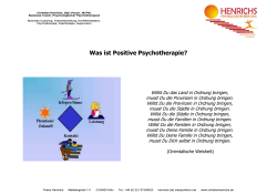 Was ist Positive Psychotherapie? - Christian Henrichs