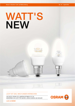 watt's new 21 | 2014 (468.3 KB) - Osram