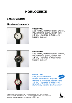 HORLOGERIE BASSE VISION Montres-bracelets