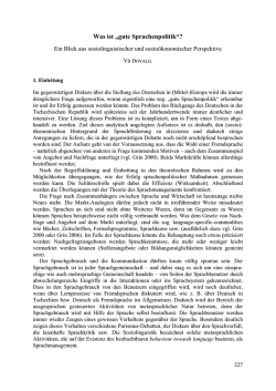 Was ist Â´gute SprachenpolitikÂ´