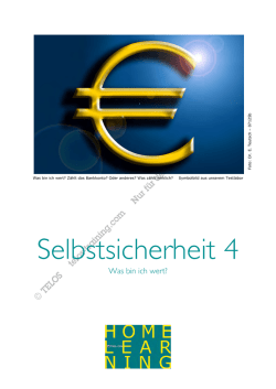 HL Selbstsicherheit 4 Was bin ich wert - Telos