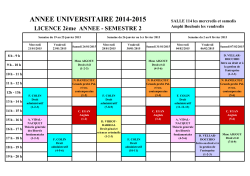Licence 2ème année 2ème semestre