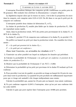 DM n&deg;6 pour le 4/1/2015