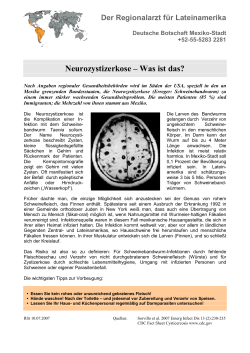 Neurozystizerkose – Was ist das?