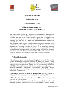 Université de Toulouse In Vino Varietas - Certop
