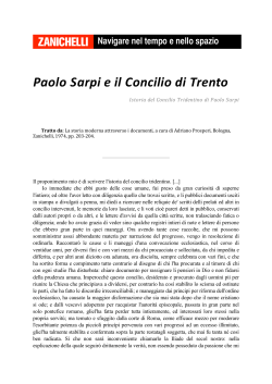 Paolo Sarpi e il Concilio di Trento