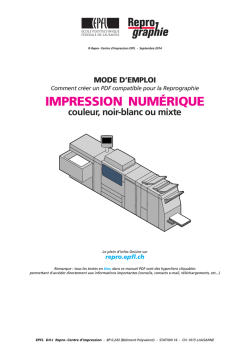IMPRESSION NUMÉRIQUE