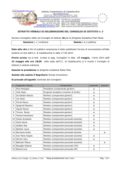 Istituto Comprensivo di Castellucchio ESTRATTO VERBALE DI