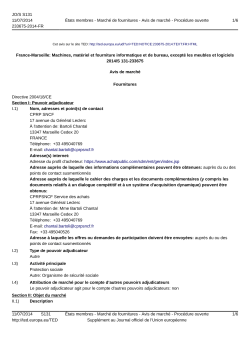 Renouvellement de la chaîne editique 14.AO.3.017
