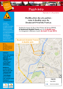 les secteurs - travaux du Tram